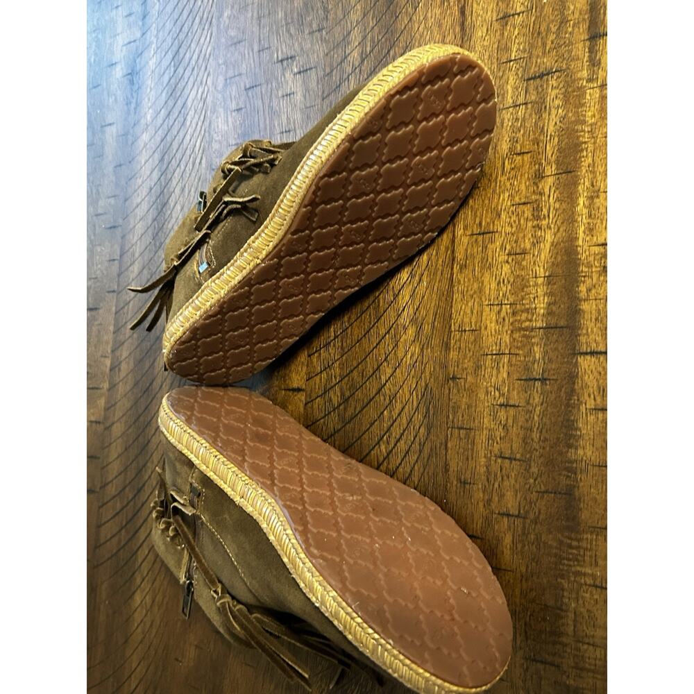 Ugg Australia Brown Tan Fringe Moccasin Shoes Booties Women 6M - Picture 8 of 8